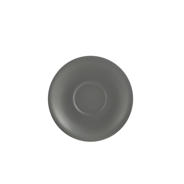 Genware Porcelain Matt Grey Saucer 16cm/ 6.25" (Pack of 6)