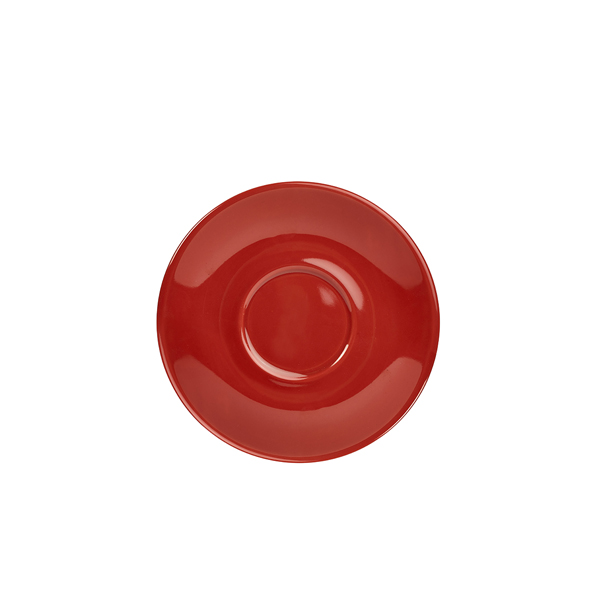 Genware Porcelain Red Saucer 16cm/ 6.25" (Pack of 6)