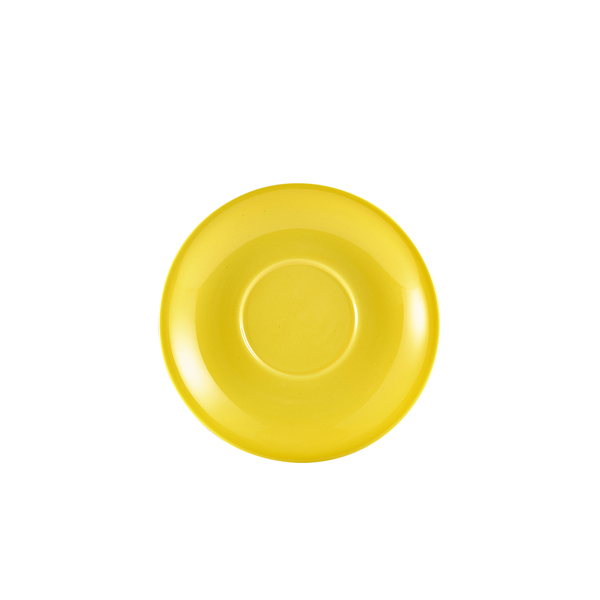 [BC-N182115Y] Genware Porcelain Yellow Saucer 16cm (Pack of 6)