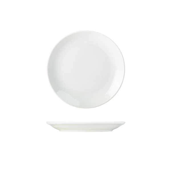 [BC-N187618] Genware Porcelain Coupe Plate 18cm/ 7" (Pack of 6)