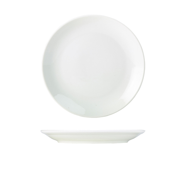 [BC-N187624] Genware Porcelain Coupe  Plate 24cm/ 9.5" (Pack of 6)