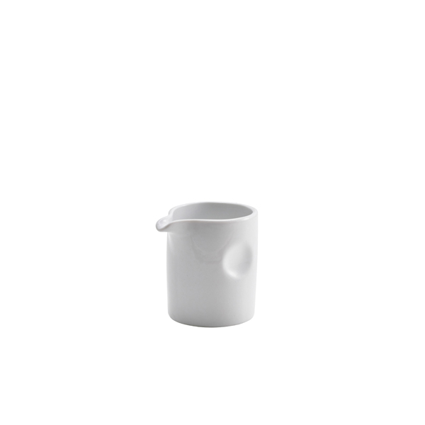[BC-N21-102] Genware Porcelain Pinched Solid Milk Jug 8.5cl/ 3oz (Pack of 12)