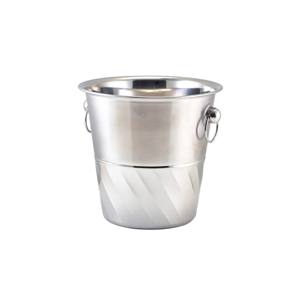 [BC-N26203SW] GenWare Stainless Steel Swirl Wine Bucket