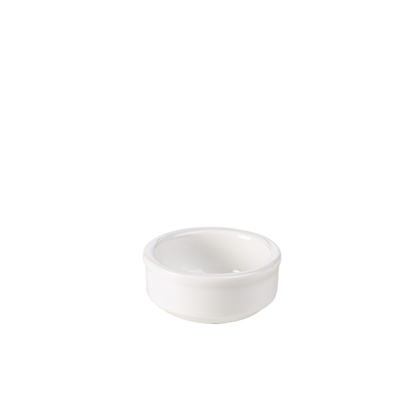 [BC-N305606] Genware Porcelain Mustard/ Butter/ Sauce Dish 6cm/ 2.25" (Pack of 12)