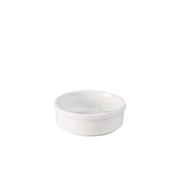 Genware Porcelain Round Dish 10cm/ 4" (Pack of 6)