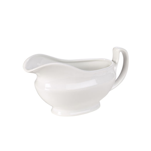 [BC-N308514] Genware Porcelain Sauce Boat 14cl/ 5oz (Pack of 6)