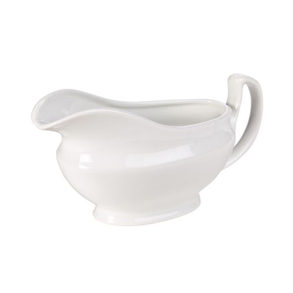 Genware Porcelain Sauce Boat 40cl/ 14oz (Pack of 6)