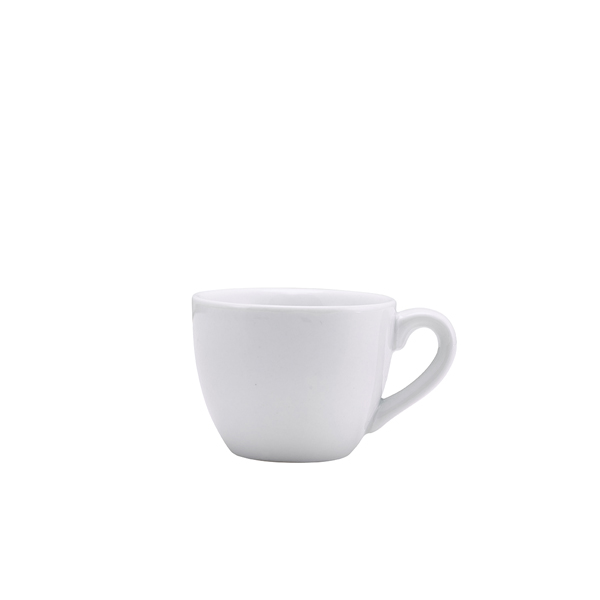 Genware Porcelain Bowl Shaped Cup 9cl/ 3oz (Pack of 6)
