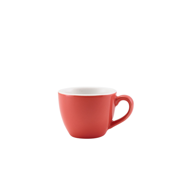 [BC-N312109CRL] GenWare Porcelain Coral Bowl Shaped Cup 9cl/ 3oz (Pack of 6)