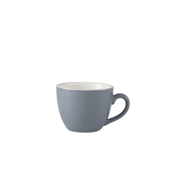 Genware Porcelain Grey Bowl Shaped Cup 9cl/ 3oz (Pack of 6)