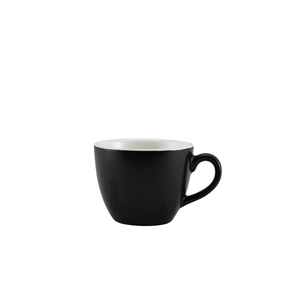 [BC-N312109MBK] Genware Porcelain Matt Black Bowl Shaped Cup 9cl/ 3oz (Pack of 6)