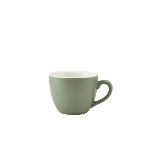 GenWare Porcelain Matt Sage Bowl Shaped Cup 9cl/ 3oz (Pack of 6)