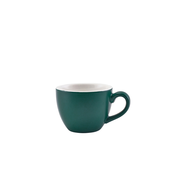 GenWare Porcelain Matt Teal Bowl Shaped Cup 9cl/ 3oz (Pack of 6)