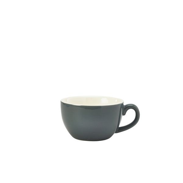 Genware Porcelain Grey Bowl Shaped Cup 17.5cl/ 6oz (Pack of 6)