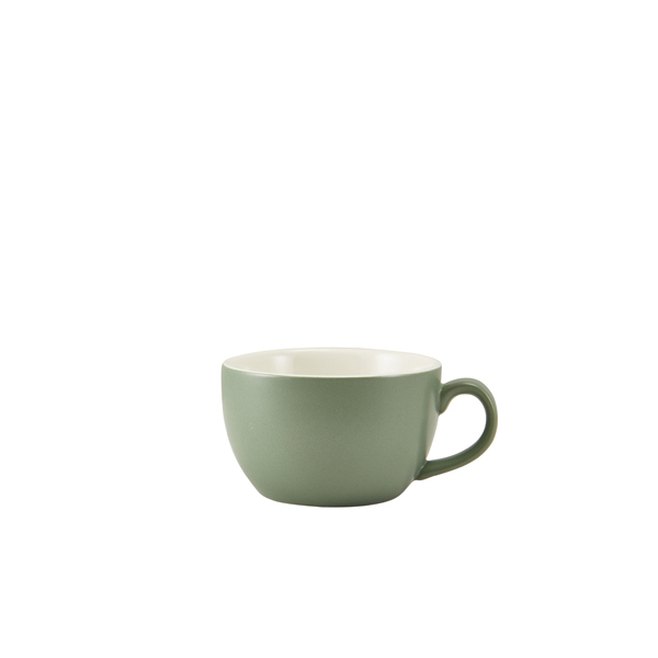 [BC-N322118MSG] GenWare Porcelain Matt Sage Bowl Shaped Cup 17.5cl/ 6oz (Pack of 6)