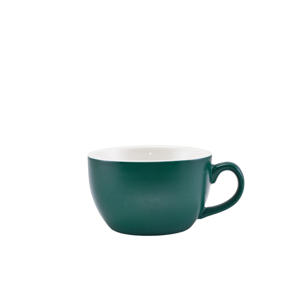 GenWare Porcelain Matt Teal Bowl Shaped Cup 25cl/ 8.75oz (Pack of 6)