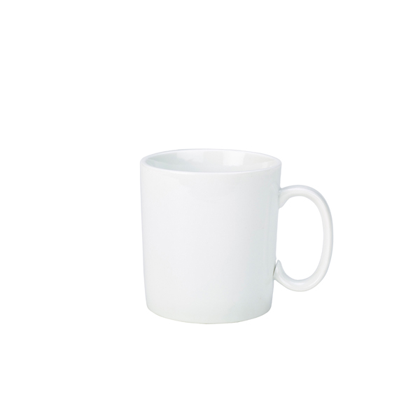 [BC-N322128] Genware Porcelain Straight Sided Mug 28cl/ 10oz (Pack of 6)