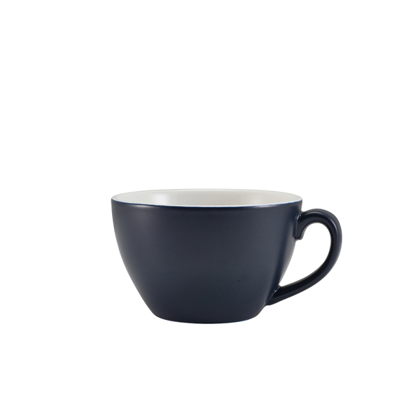 GenWare Porcelain Matt Blue Bowl Shaped Cup 34cl/ 12oz (Pack of 6)