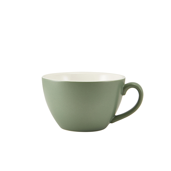 [BC-N322134MSG] GenWare Porcelain Matt Sage Bowl Shaped Cup 34cl/ 12oz (Pack of 6)