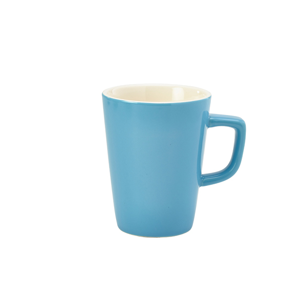 Genware Porcelain Blue Latte Mug 34cl/ 12oz (Pack of 6)