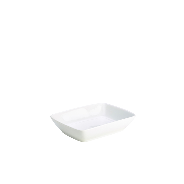 Genware Porcelain Rectangular Dish 16 x 12cm/ 6.25 x 4.75" (Pack of 6)