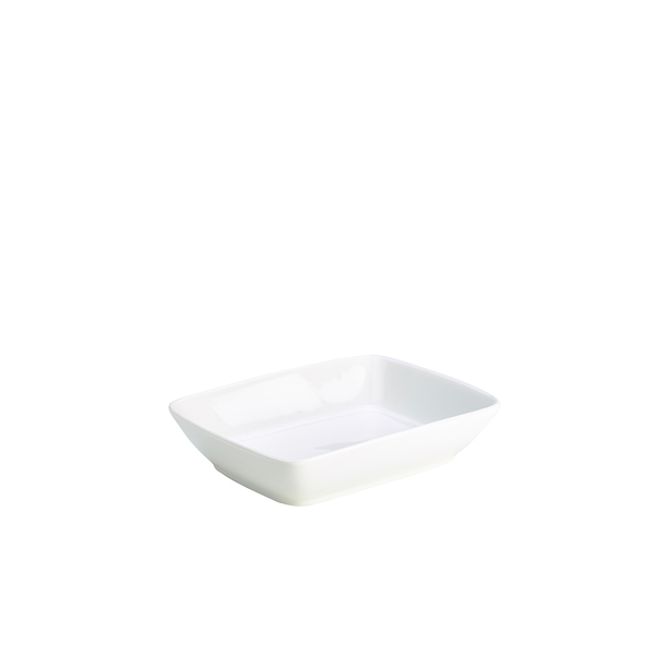Genware Porcelain Rectangular Dish 19 x 14.5cm/ 7.5 x 5.75" (Pack of 6)