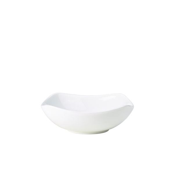 Genware Porcelain Rounded Square Bowl 15cm/ 6" (Pack of 6)