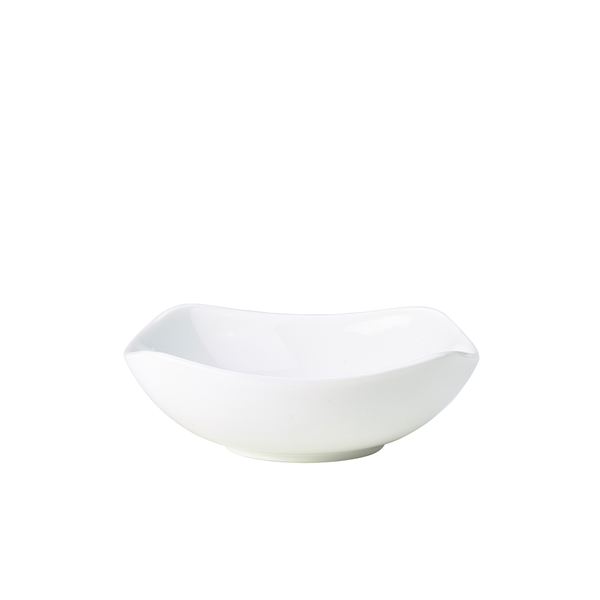 [BC-N364420] Genware Porcelain Rounded Square Bowl 20cm/ 7.75" (Pack of 6)
