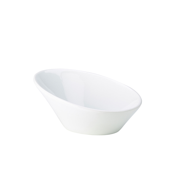[BC-N366021] Genware Porcelain Oval Sloping Bowl 21cm/ 8.25" (Pack of 6)