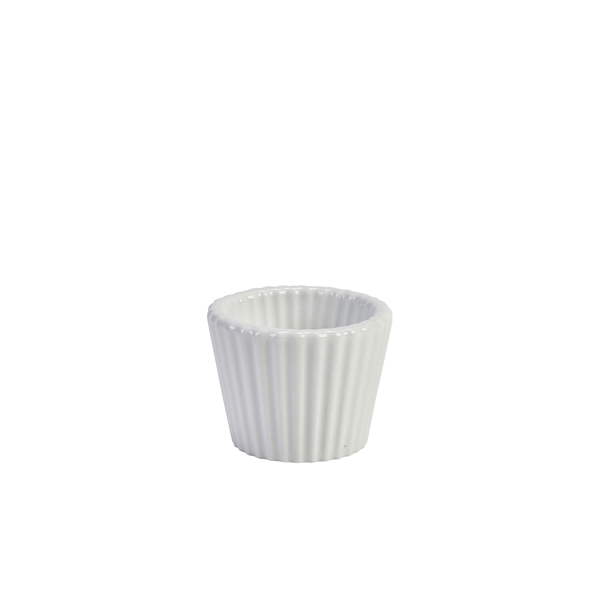 Genware Porcelain Fluted Ramekin 5.8cm/ 2.25" (Pack of 12)
