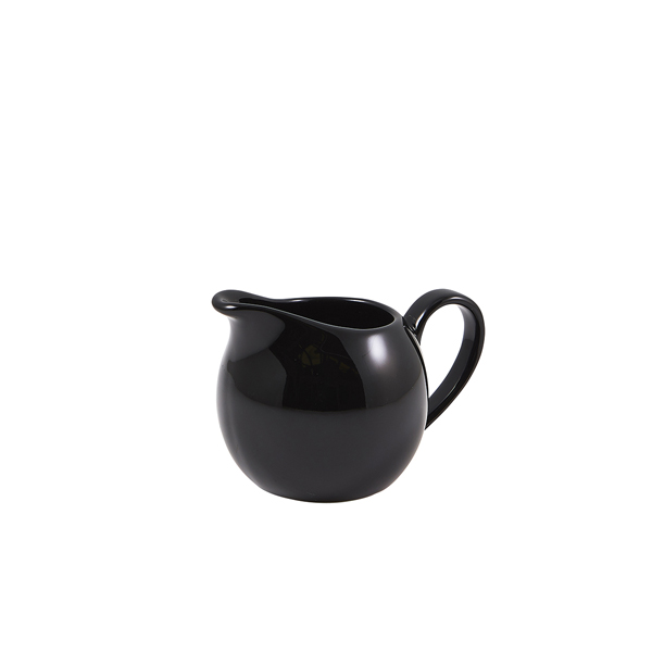 Genware Porcelain Black Jug 14cl/ 5oz (Pack of 6)