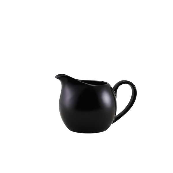 Genware Porcelain Matt Black Jug 14cl/ 5oz (Pack of 6)