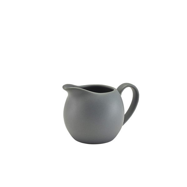 [BC-N373114MG] Genware Porcelain Matt Grey Jug 14cl/ 5oz (Pack of 6)