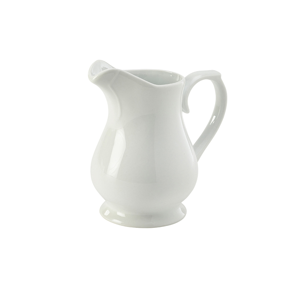Genware Porcelain Traditional Serving Jug 28cl/ 10oz (Pack of 6)
