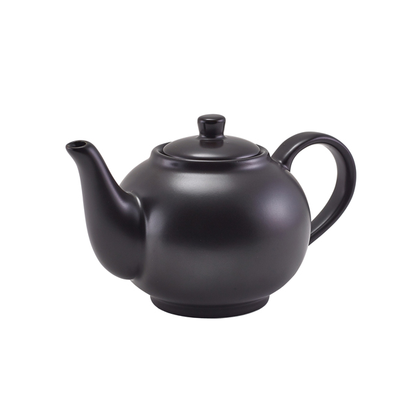 [BC-N393945MBK] GenWare Porcelain Matt Black Teapot 45cl/ 15.75oz (Pack of 6)