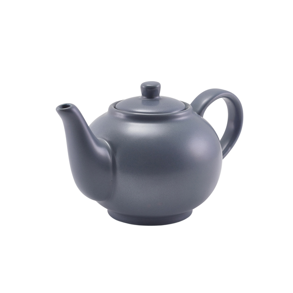 [BC-N393945MG] GenWare Porcelain Matt Grey Teapot 45cl/ 15.75oz (Pack of 6)