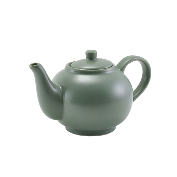[BC-N393945MSG] GenWare Porcelain Matt Sage Teapot 45cl/ 15.75oz (Pack of 6)