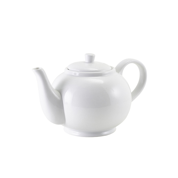 Genware Porcelain Teapot with Infuser 45cl/ 15.75oz (Pack of 6)