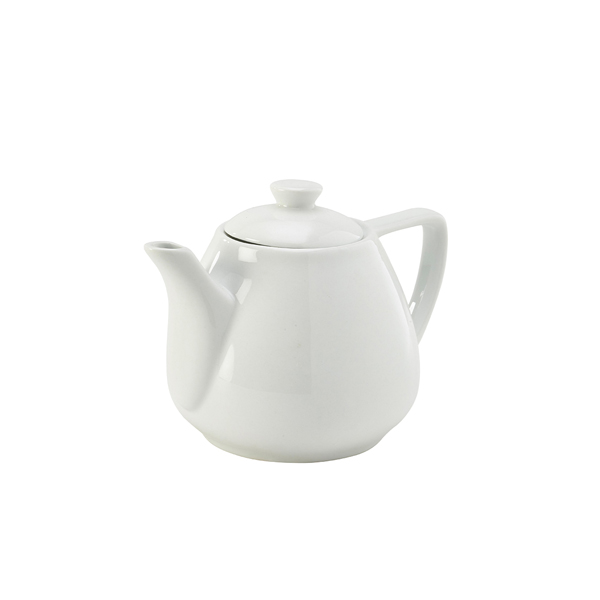 Genware Porcelain Contemporary Teapot 45cl/ 16oz (Pack of 6)