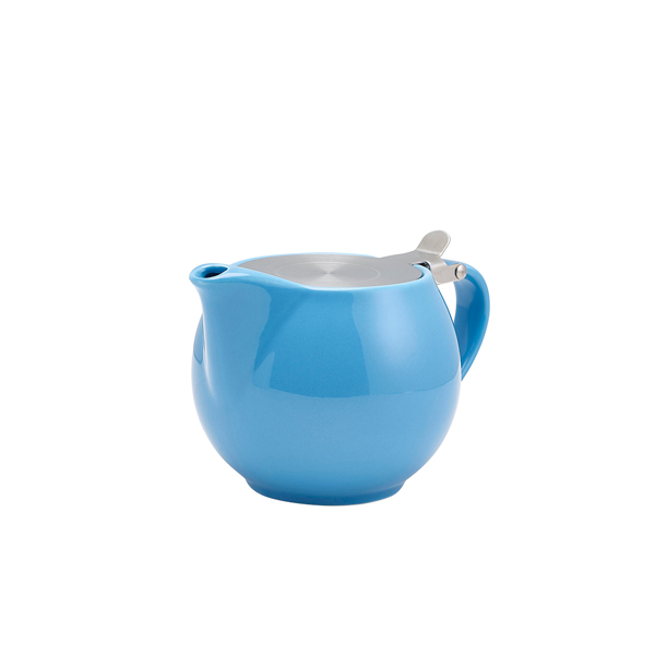[BC-N395950BL] GenWare Porcelain Blue Teapot with St/ St Lid & Infuser 50cl/ 17.6oz (Pack of 6)
