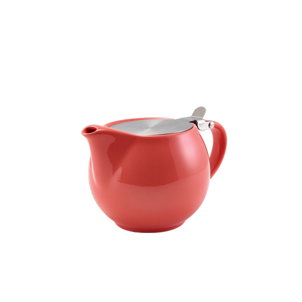 GenWare Porcelain Coral Teapot with St/ St Lid & Infuser 50cl/ 17.6oz (Pack of 6)