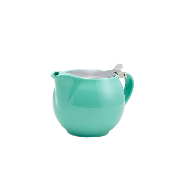 GenWare Porcelain Green Teapot with St/ St Lid & Infuser 50cl/ 17.6oz (Pack of 6)