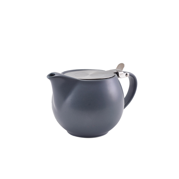 [BC-N395950MG] GenWare Porcelain Matt Grey Teapot with St/St Lid & Infuser 50cl/ 17.6oz (Pack of 6)