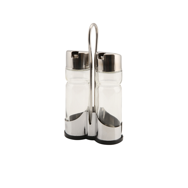[BC-N4016] Genware Oil & Vinegar Set With Stand