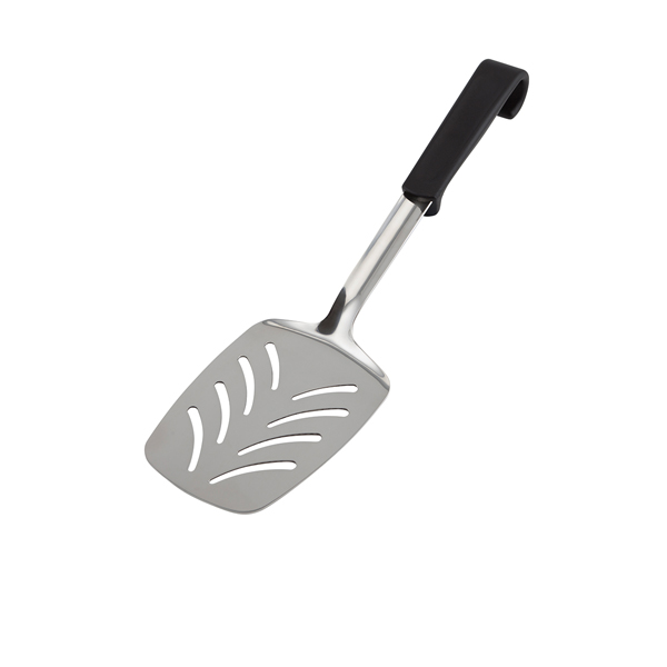 [BC-N577-02] Genware Plastic Handle Slotted Turner Black