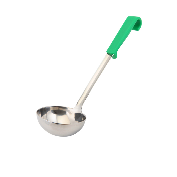 Genware Plastic Handle Soup Ladle Green