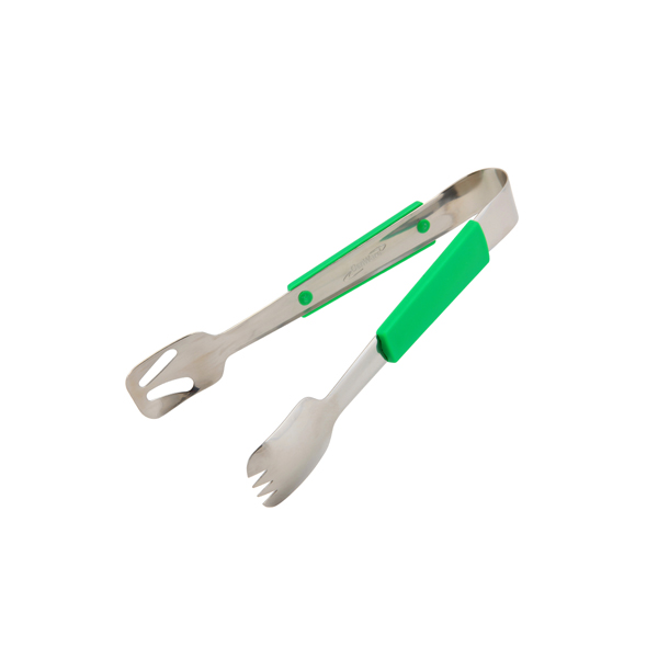 [BC-N577-08G] Genware Plastic Handle Buffet Tongs Green