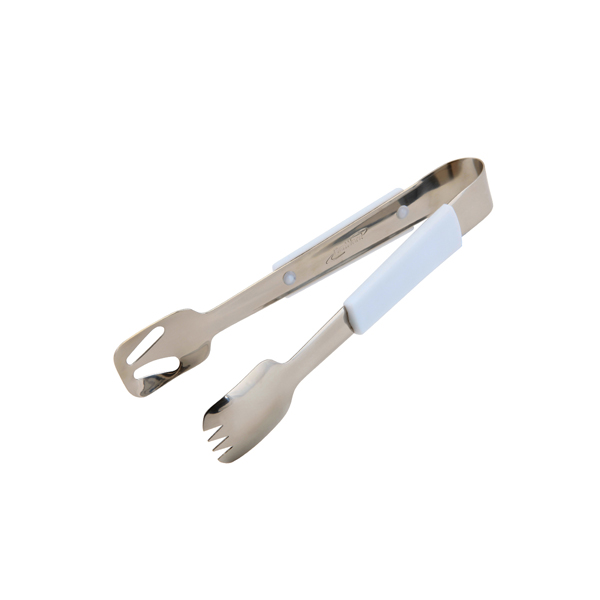 [BC-N577-08W] Genware Plastic Handle Buffet Tongs White