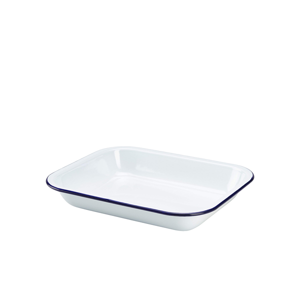 Enamel Baking Tray 28 x 23 x 4.5cm (Pack of 6)