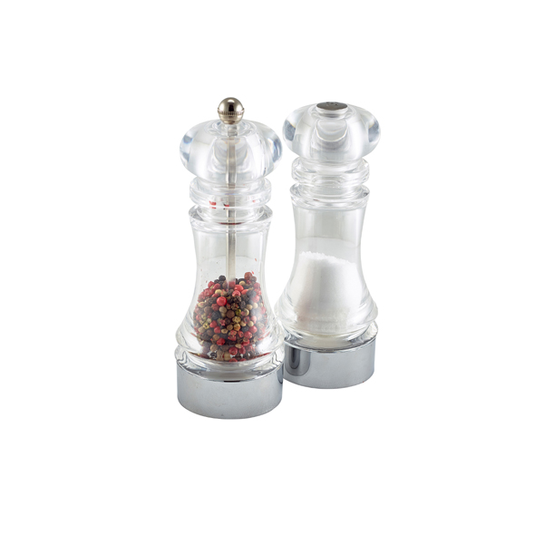 [BC-N9103] GenWare Clear Pepper Grinder & Salt Shaker Set (Pack of 6)